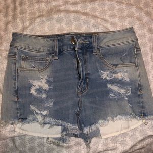 Distressed american eagle shorts